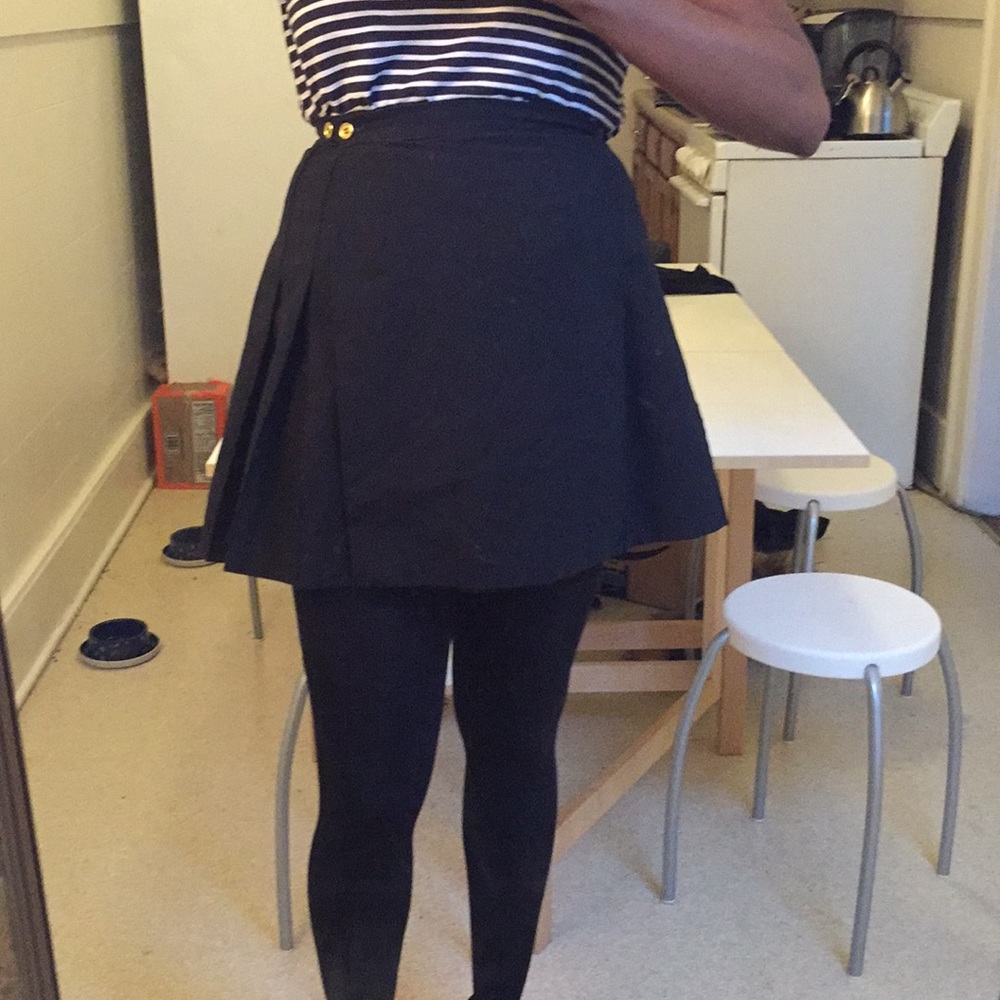 Pleated schoolgirl skirt